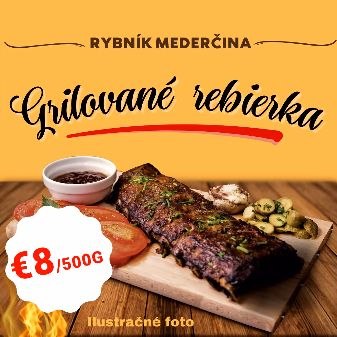 Grilované rebierka - €8 / 500 g